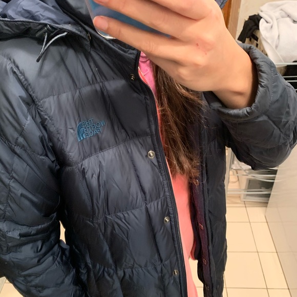 The North Face Navy Long Women’s Puffer - Picture 2 of 6